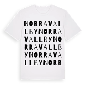 Norra Vallby ordlek t-shirt – ekologisk bomull t-shirt från Pinshirt