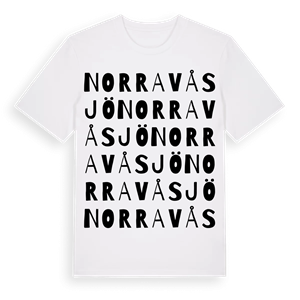 Norra Våsjö ordlek t-shirt – ekologisk bomull t-shirt från Pinshirt