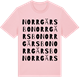 Pink Cotton t-shirt med Norrgärsbo ordlek t-shirt