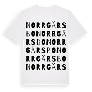 Norrgärsbo ordlek t-shirt – ekologisk bomull t-shirt från Pinshirt