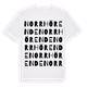 White t-shirt med Norrhörende ordlek t-shirt