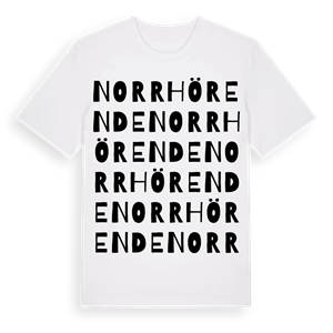 Norrhörende ordlek t-shirt – ekologisk bomull t-shirt från Pinshirt