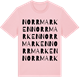 Pink Cotton t-shirt med Norrmarken ordlek t-shirt