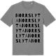Mid Heather Gray t-shirt med Norrslyta ordlek t-shirt