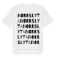 White t-shirt med Norrslyta ordlek t-shirt