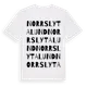 White t-shirt med Norrslytalund ordlek t-shirt