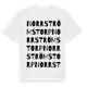 White t-shirt med Norrströmstorp ordlek t-shirt