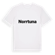 White t-shirt med Norrtuna fetstil t-shirt