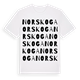 White t-shirt med Norskoga ordlek t-shirt