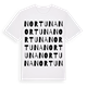 White t-shirt med Nortuna ordlek t-shirt