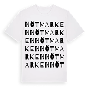 Nötmarken ordlek t-shirt – ekologisk bomull t-shirt från Pinshirt