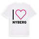 White t-shirt med Jag älskar Nyberg t-shirt stort tryck