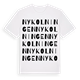 White t-shirt med Nykolningen ordlek t-shirt
