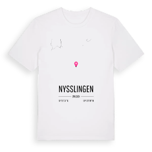 Nysslingen karta t-shirt – ekologisk bomull t-shirt från Pinshirt