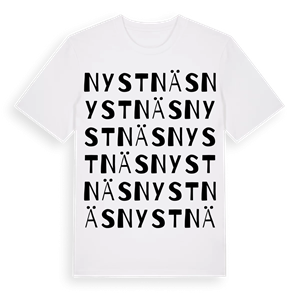 Nystnäs ordlek t-shirt – ekologisk bomull t-shirt från Pinshirt
