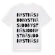 White t-shirt med Nystnäs Udd ordlek t-shirt