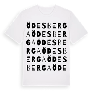 Ödesberga ordlek t-shirt – ekologisk bomull t-shirt från Pinshirt