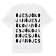White t-shirt med Öjesjökojan ordlek t-shirt