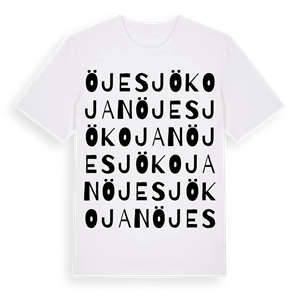Öjesjökojan ordlek t-shirt – ekologisk bomull t-shirt från Pinshirt