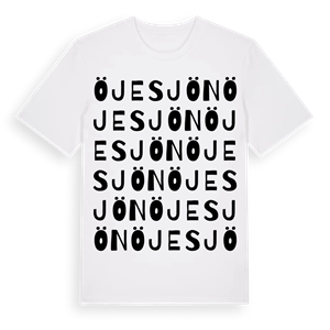 Öjesjön ordlek t-shirt – ekologisk bomull t-shirt från Pinshirt
