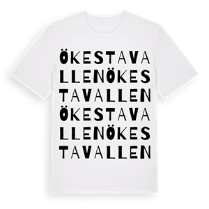 Ökestavallen ordlek t-shirt – ekologisk bomull t-shirt från Pinshirt