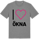 Mid Heather Gray t-shirt med Jag älskar Ökna t-shirt stort tryck