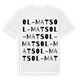 White t-shirt med Ol-Mats ordlek t-shirt
