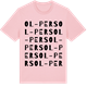 Pink Cotton t-shirt med Ol-Pers ordlek t-shirt