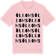Pink Cotton t-shirt med Ölboms ordlek t-shirt