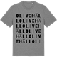 Mid Heather Gray t-shirt med Olivehäll ordlek t-shirt