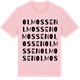 Pink Cotton t-shirt med Olmossen ordlek t-shirt