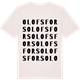 Vintage White t-shirt med Olofsfors ordlek t-shirt