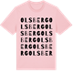 Pink Cotton t-shirt med Olsberg ordlek t-shirt
