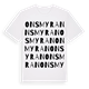 White t-shirt med Onsmyran ordlek t-shirt