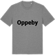 Mid Heather Gray t-shirt med Oppeby fetstil t-shirt