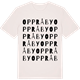 Vintage White t-shirt med Oppråby ordlek t-shirt