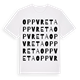 White t-shirt med Oppvreta ordlek t-shirt
