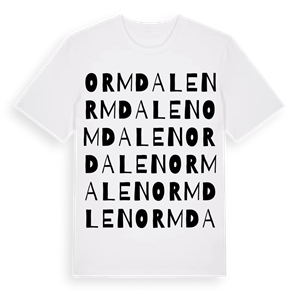 Ormdalen ordlek t-shirt – ekologisk bomull t-shirt från Pinshirt