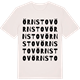 Vintage White t-shirt med Örnstov ordlek t-shirt