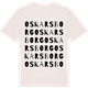 Vintage White t-shirt med Oskarsborg ordlek t-shirt