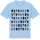 Blue Soul t-shirt med Öst Ryby ordlek t-shirt
