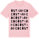 Pink Cotton t-shirt med Östanhede ordlek t-shirt