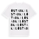 White t-shirt med Östankil ordlek t-shirt