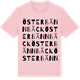 Pink Cotton t-shirt med Öster Bännbäck ordlek t-shirt