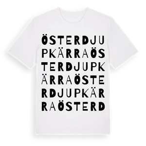 Öster Djupkärra ordlek t-shirt – ekologisk bomull t-shirt från Pinshirt