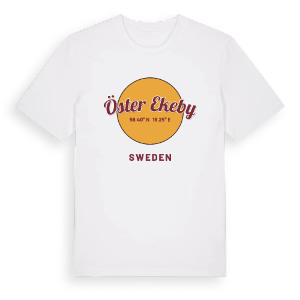Öster Ekeby cirkel t-shirt – ekologisk bomull t-shirt från Pinshirt
