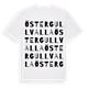 White t-shirt med Öster Gullvalla ordlek t-shirt