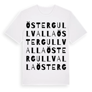 Öster Gullvalla ordlek t-shirt – ekologisk bomull t-shirt från Pinshirt
