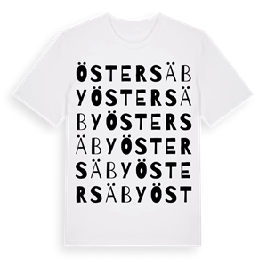 Öster Säby ordlek t-shirt – ekologisk bomull t-shirt från Pinshirt