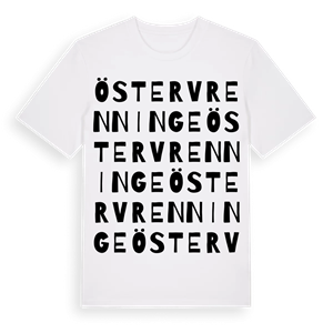 Öster Vrenninge ordlek t-shirt – ekologisk bomull t-shirt från Pinshirt